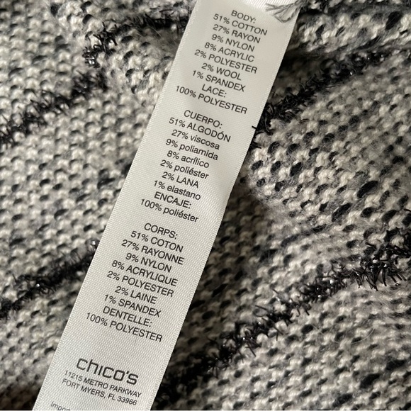 Chico’s Lace Tweed Cardigan - Picture 10 of 11